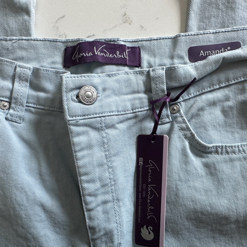 NWT Gloria Vanderbilt Womens Amanda Original Slimming Tapered Classic Jeans s 12 - Picture 2 of 13